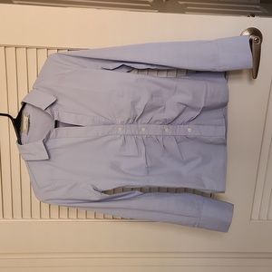 only worn once! light blue button down with ruching